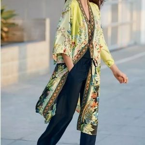 Johnny Was Tawney Silk Kimono